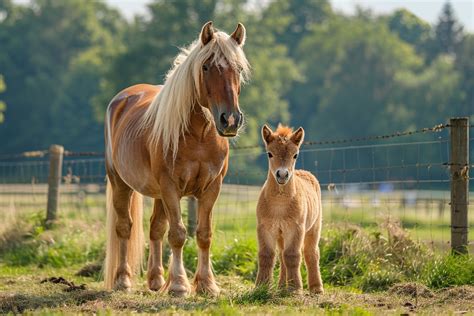 Famille souriante avec des poneys