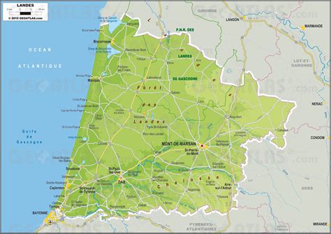 Carte de France avec la localisation des Landes