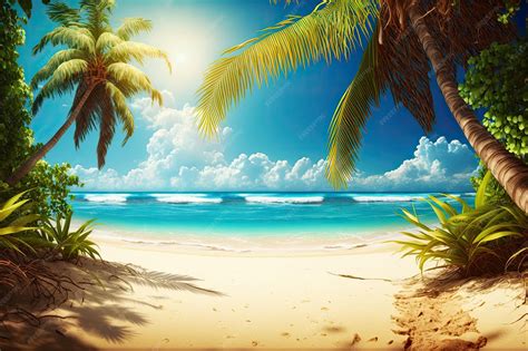 Une plage ensoleillée avec un poney