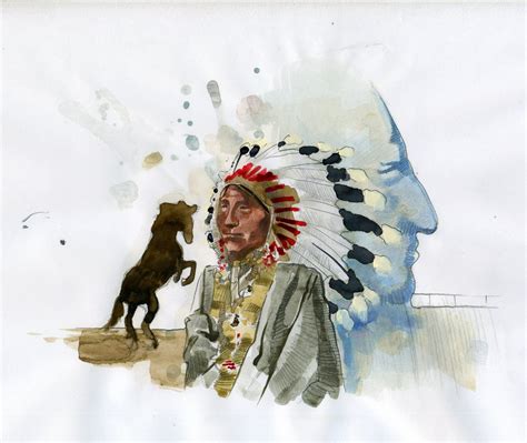 Portrait du chef Crazy Horse