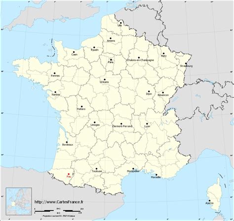 Carte de la région de Pau avec les communes mentionnées
