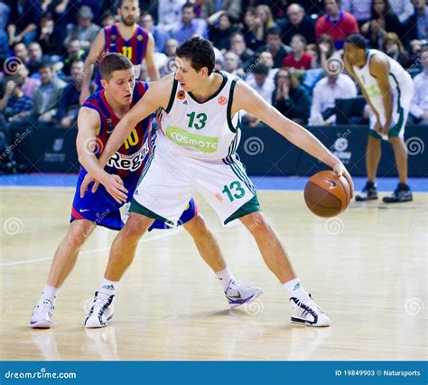 Basketball players in action
