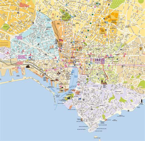 Carte simplifiée de Marseille avec le tracé de la ligne 11