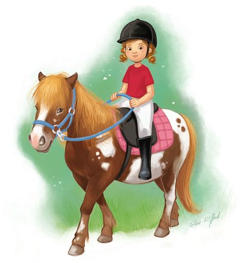 Illustration d'un poney avec un cavalier bien équilibré