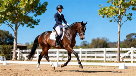 Cheval au travail monté en carrière