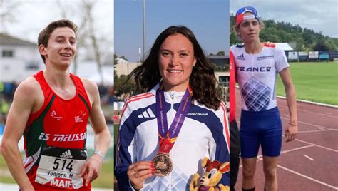 Podium de championnats d'athlétisme avec des jeunes athlètes