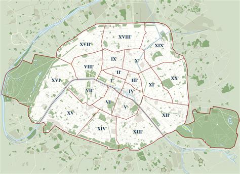 Carte de Paris avec l'emplacement approximatif de l'École Militaire