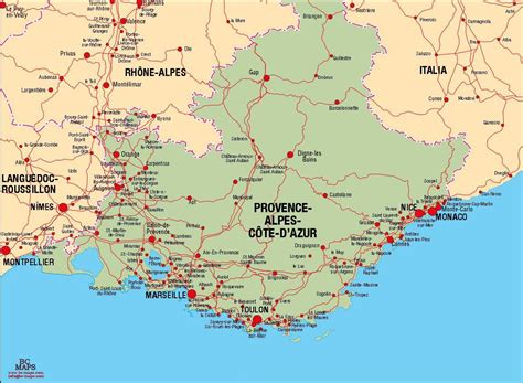 Carte de France mettant en évidence la région Provence-Alpes-Côte d'Azur