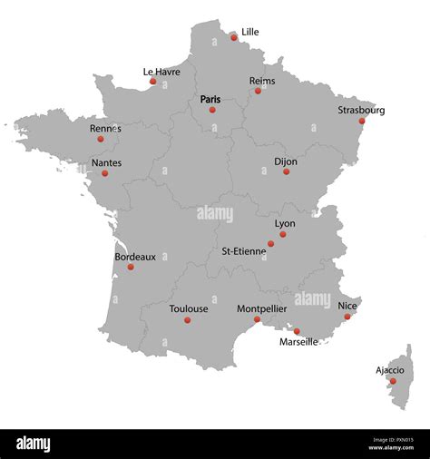 Carte de France avec des points indiquant les lieux d'organisation de courses de poneys