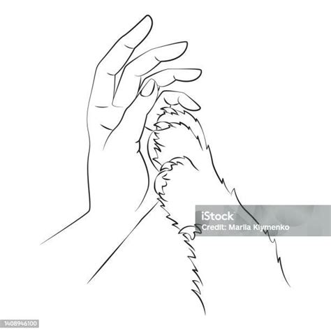 Dessin symbolisant l'amitié entre un humain et un animal