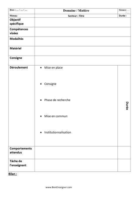 Schéma d'une fiche pédagogique équestre