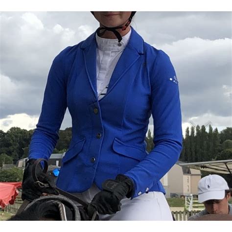 Veste de concours femme bleu roi
