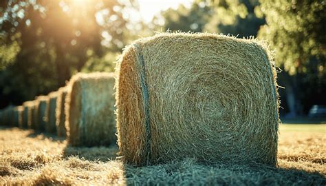Gros plan sur du foin de qualité produit localement