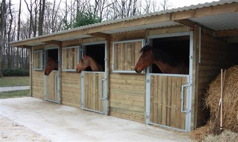 Vue d'un box de chevaux confortable avec du foin frais