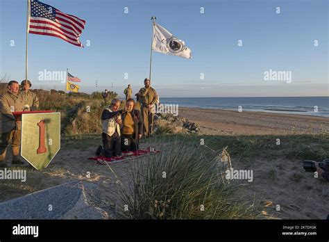 Photographie de soldats américains sur Omaha Beach