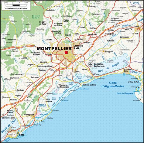 Carte de Montpellier