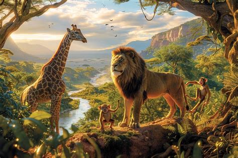 Diversité des animaux dans leur habitat naturel