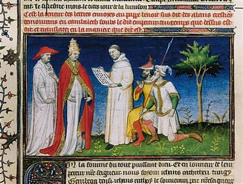 Gravure médiévale de moines mendiants