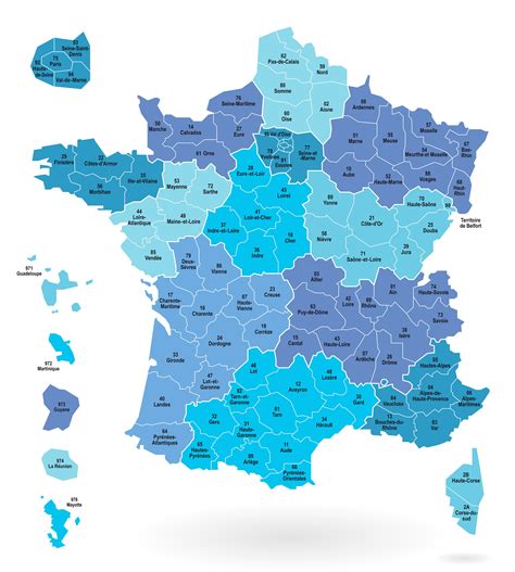 Carte des départements de la Fédération Régionale des Courses Hippiques du Nord
