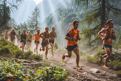 Coureurs de trail en action
