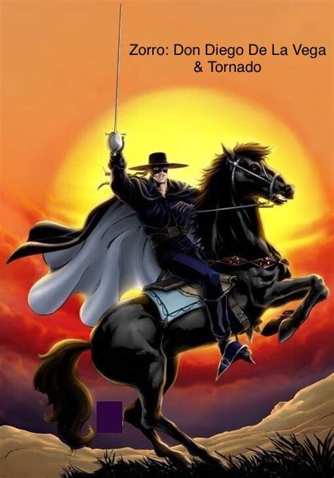 Image stylisée de Zorro chevauchant Tornado