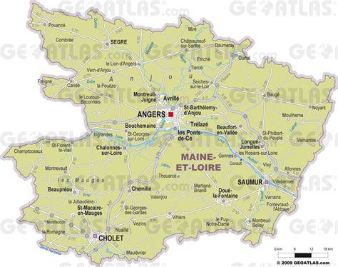 Carte de localisation des communes de Tiercé et Miré en Maine-et-Loire