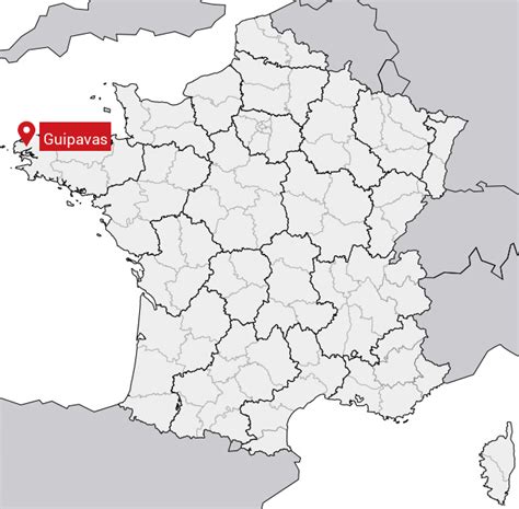 Carte de la région de Brest et Guipavas