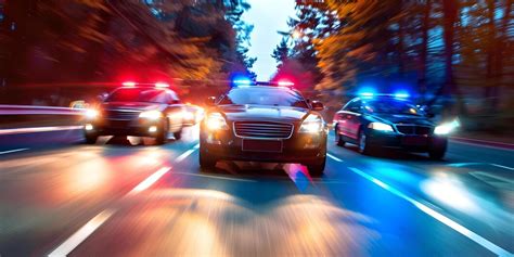 Voiture de police en action