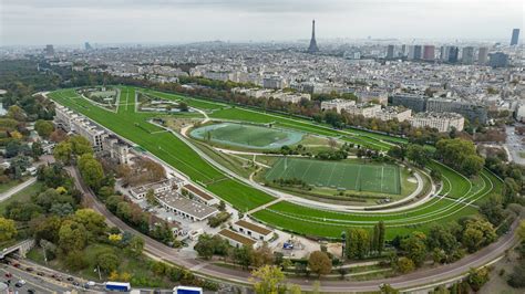 Carte de l'hippodrome d'Auteuil avec mise en évidence des obstacles clés.