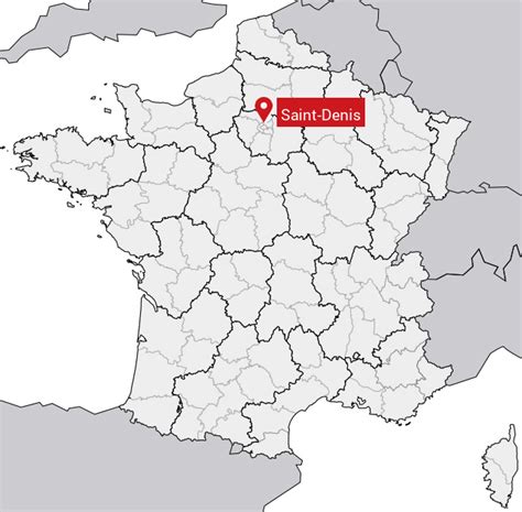 Carte de Saint-Denis et de ses environs