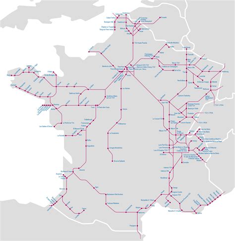 Plan schématique d'une gare TGV moderne avec indications de services