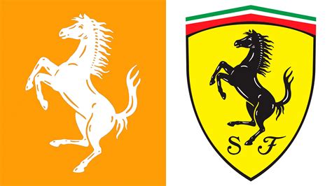 Logo de voiture avec silhouette de cheval