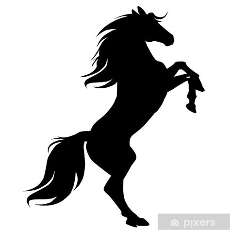 Sticker mural silhouette de cheval