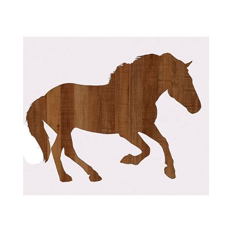 Exemple de silhouette de cheval en bois découpé