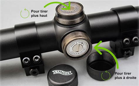 Lunette de visée sur une carabine