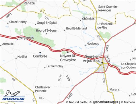 Carte de Noyant-la-Gravoyère et ses environs