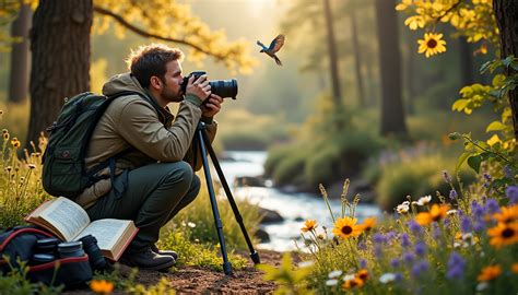 Photographe utilisant un objectif grand angle pour capturer un paysage vaste