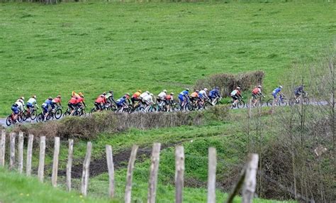 Cyclistes en peloton lors d'une course