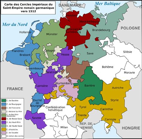 Carte du Saint-Empire Romain Germanique