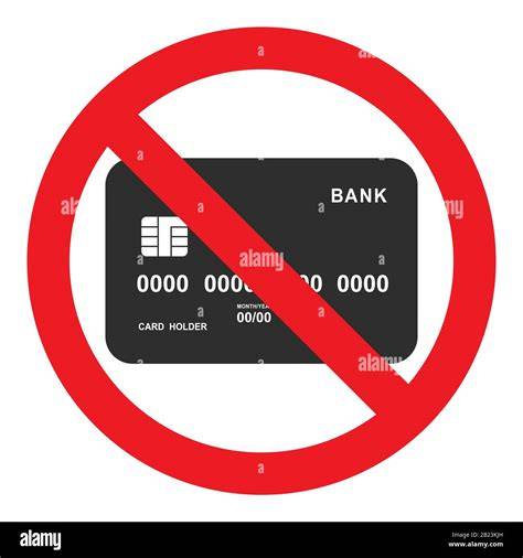 Symbole de carte de crédit barré