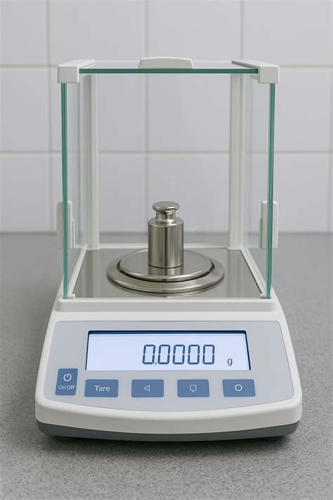 Balance de laboratoire avec masse étalon