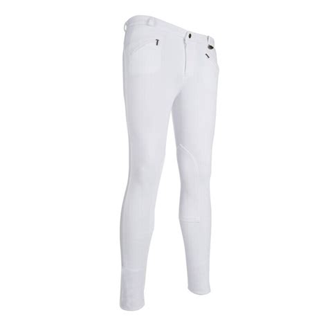 Cavalier en pantalon blanc HKM en action