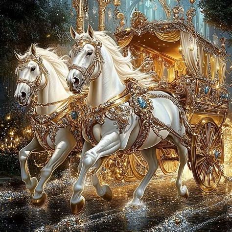 Calèche de mariage élégante tirée par des chevaux blancs