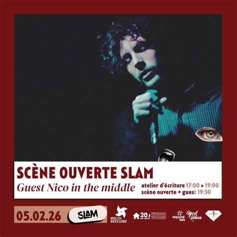 Artiste de slam sur scène