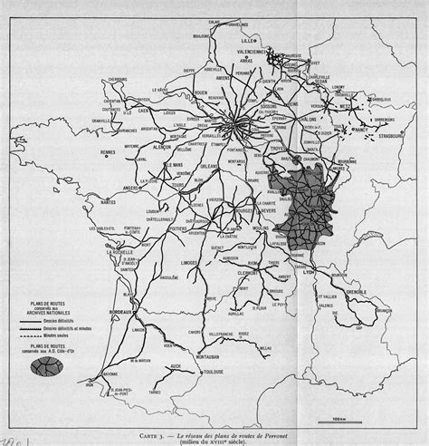 Carte historique des routes de Provence au XVIIIe siècle