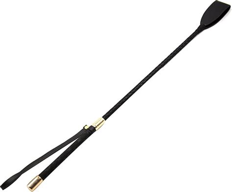 Cravache en cuir avec claquette souple