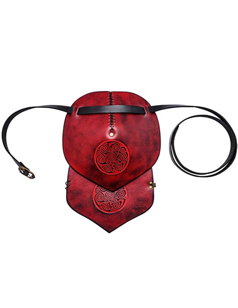 Paddle en cuir avec motif en relief