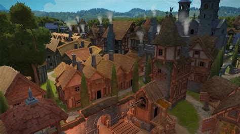 Village médiéval dans un jeu vidéo