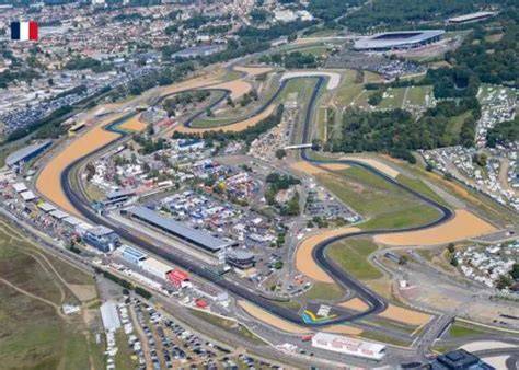 Vue aérienne du circuit Bugatti du Mans
