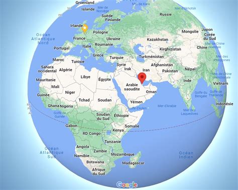 Carte du monde avec des points indiquant les pays diffusant le Qatar Prix de l'Arc de Triomphe